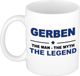 Bellatio Decorations naam cadeau mok - Gerben - man myth legend - koffiemok - 300 ml - collega - vaderdag
