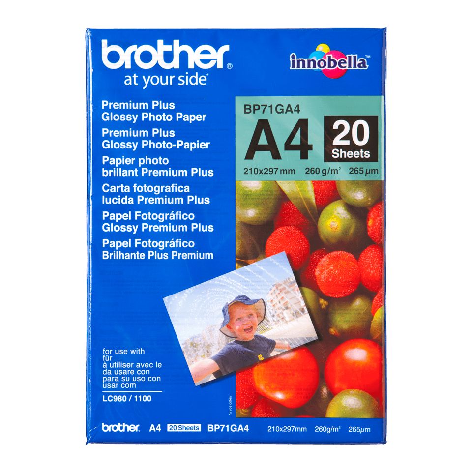 Brother Glossy Photo Paper - A4 - 20 Sheets
