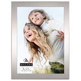 Malden International Designs mat zilver essentiële mode metalen fotolijst, 5x7, zilver