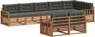 vidaXL - Canapé d'angle - 8 places - Naturel et anthracite