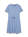 VERO MODA VMLUNA SS SHORT STRING DRESS JRS NOOS Femme Mini robe S Brunnera Blue Polyester/Coton Casual Manches courtes Col en V Cordon de serrage Printemps/Été 2026