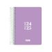 Enri Kalender 2023 2024 dag per pagina kunststof deksel 12 x 18 cm Spaans Mauve