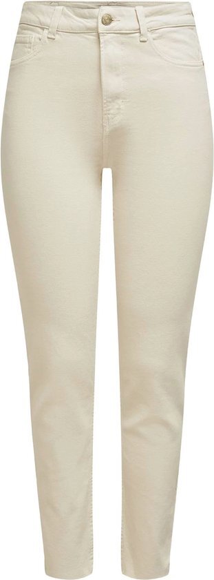 Only Broek Onlemily Life Hw St Raw Crpank Col 15175323 Ecru Dames Maat - W31 X L34