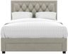 Vente-unique Bedframe fluweel beige 160 x 200 cm