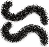Decoris Kaemingk B.V. Kerstslingers - 2x - Zwart - Folie - 10 x 270 cm
