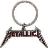 Metallica - Deep Red Logo Sleutelhanger - Zilverkleurig/Rood