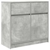 vidaXL Dressoir met lade 80x34x76 cm spaanplaat betongrijs