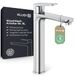 KLUDI -X1 wastafelarmatuur, uitloophoogte 210 mm, waterbesparende waterkraan badkamer maat XL, keramische cartouche, mengkraan wastafel incl. aansluitslangen in chroom