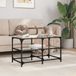 Maisons du Monde Maison Exclusive - Salontafel met transparante glazen plaat, 78,5 x 40 x 45 cm, staal