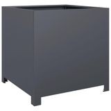 vidaXL Plantenbak - 50x50x50 cm - Staal - Antracietkleurig