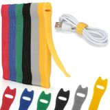 Zivacate 120 Stuks herbruikbare kabelbinders - 150 x 12 mm | nylon Klittenband Kabelbinder, voor PC, TV, koptelefoons en meer - 6 Gemengde kleuren