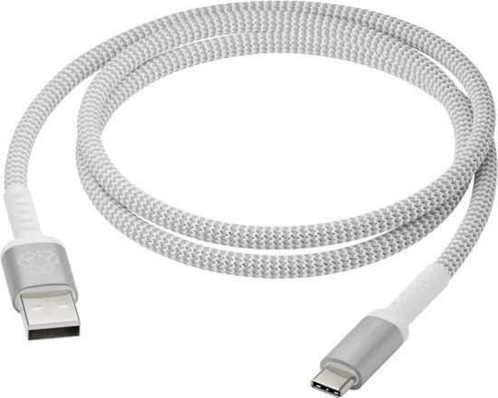 dbramante1928 re-charge - Braided oplaadkabel - USB-A naar USB-C - 1,2 meter - Wit