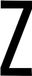 Lampa 07987 T-6 sticker Z, zwart, 8 x 3,5 cm