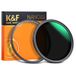 K&F Concept filtre ND variable ND8-128 Nano X magnétique 49mm avec bague de fixation