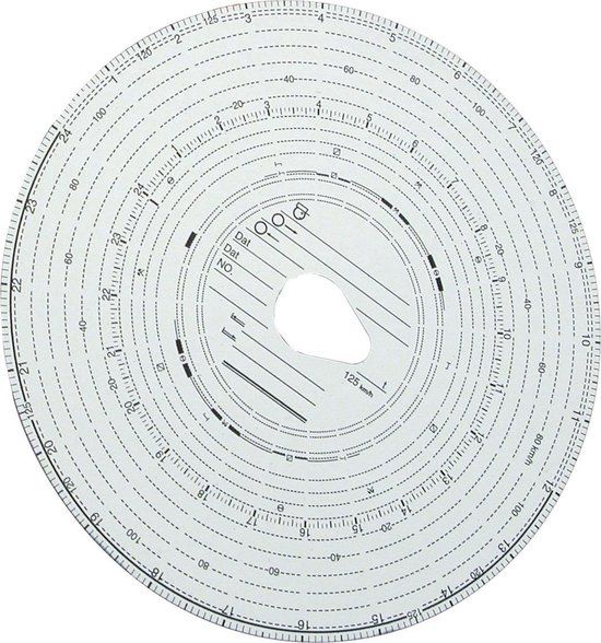 Carpoint Tachograafschijf 125 Km 100 Stuks