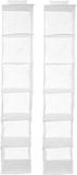Kipit Kledingkast organizer - 2x - 6 vaks - wit