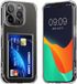 kwmobile Hoesje met kaarthouder voor Apple iPhone 16 Pro Max - telefoonhoesje met kaartsleuf - Soft Case - beschermhoesje in transparant