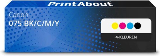 PrintAbout huismerk Toner 075 BK/C/M/Y 4-kleuren Multipack geschikt voor Canon