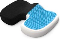 bonmedico orthopedisch zitkussen met gel-laag, traagschuimkussen voor pijnverlichting van stuitbeen, drukverlichting bij doorligplekken. Voor auto-, bureau- of rolstoel, standaard