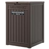 48 Icecat 48 gallon pakket levering doos voor veranda, opbergdoos met afsluitbaar veilig, grote dubbelwandige hars outdoor pakket levering en waterdichte dekbox, bruin