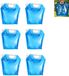 Holland Connections 6 jerrycans pliables – Réservoir d'eau de secours – Jerrycan d'eau flexible avec couvercle étanche – 32x30 cm – 5 litres – Anti-fuite – Bleu