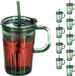 Merkloos Relaxdays Drinkglazen met Handvat - Set van 10 - Groen - 450 ml