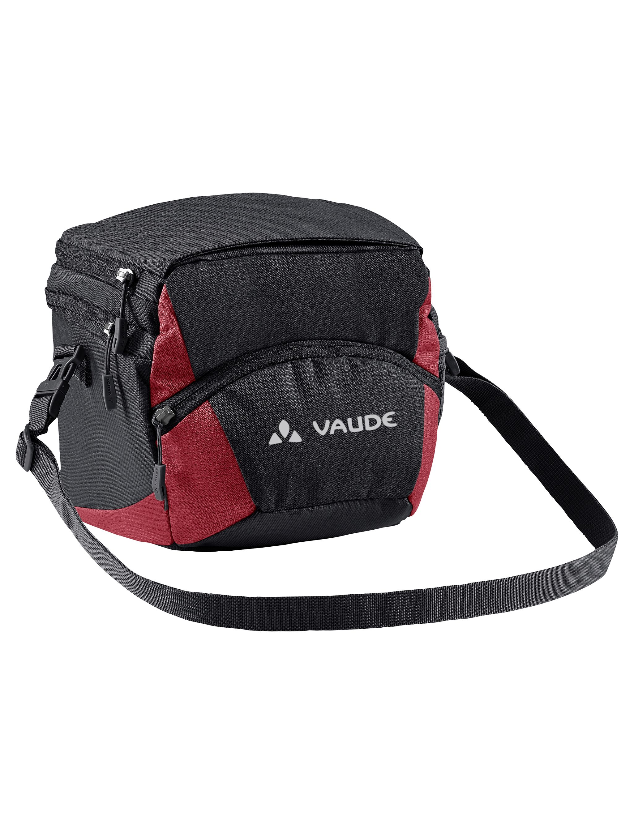 VAUDE OnTour Box M (KLICKfix ready) - Black/carmine - 4L - Handlebar Bag