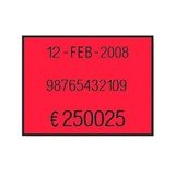 37 x 28 etiketten, 24 stuks, rood fluo permanent