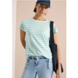 Chemise à encolure bateau et rayures