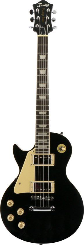 Fazley Vintage Series FLP318 Black LH - Linkshandige elektrische gitaar