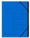 Exacompta 540702E Project Folder A4 Cardboard Blue 7 Compartments Elastic Band