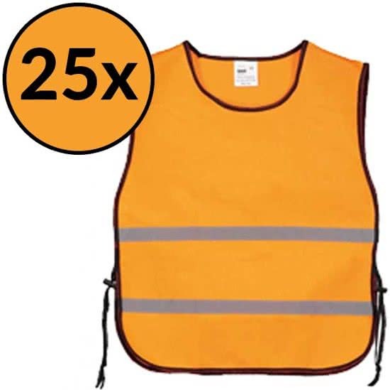 CiclÃ³n Sports veiligheidshesjes - veiligheidsvestjes - vest - oranje 25x