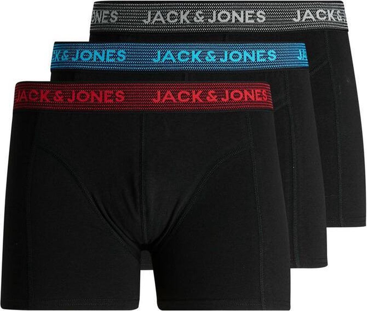 Jack & Jones JACK&JONES ACCESSORIES JACWAISTBAND TRUNKS 3 PACK NOOS Heren Onderbroek - Maat XL