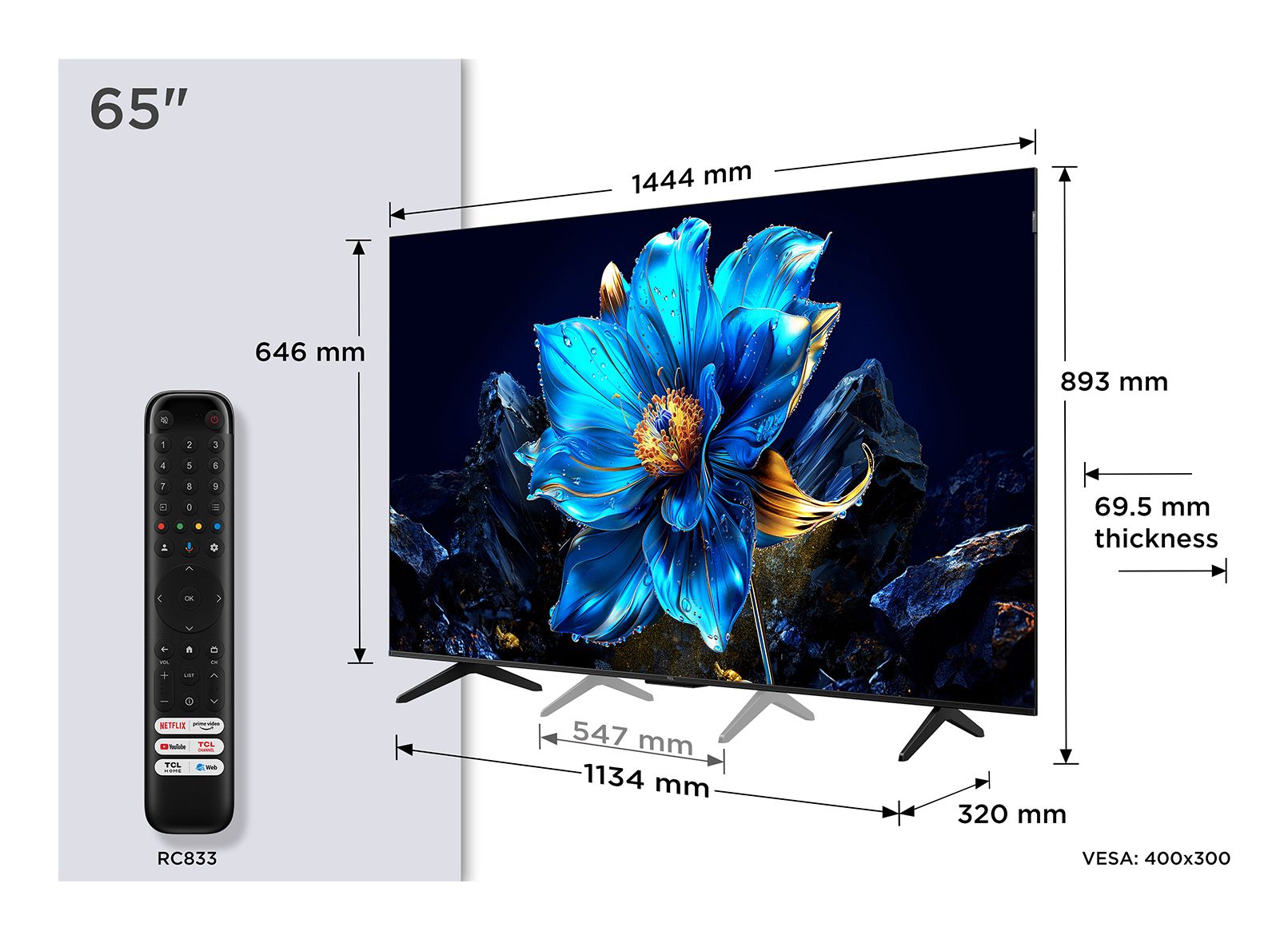 TCL 65P79K / QLED screen / 65" / 2025