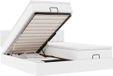 vidaXL lit plateforme avec matelas et LED 180x200cm similicuir blanc