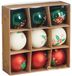 Mica Decorations Kerstbal Onbreekbaar Rood Wit Groen 9 Stuks - D8cm