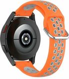 By Qubix Qubix Garmin Approach S12 / S40 / S42 - Siliconen sportbandje met gesp - Oranje + grijs