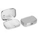 kwmobile Pillendoos met 2 vakken - Set van 2x Roestvrij Staal Pillendoosje - Organizer Voor Tabletten en Pillen - in zilver