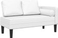 vidaXL Chaise Longue met Kussens Kunstleer Wit