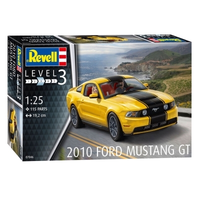 Revell 10 Modellbausatz 07046 „2010 Ford Mustang GT“, Auto im Maßstab 1:25 Level 3, originalgetreue Nachbildung mit vielen Details