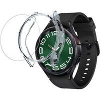Phonillico® Samsung Galaxy Watch 6 Classic 47 mm Transparante Harde Beschermhoes met Gehard Glas
