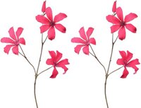 Viv! Home Luxuries Clematis - 2 stuks - kunstbloem - roze - 73cm