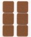 Inofix Patches 31 x 31 mm Felt Sticker 6 Pieces Marron