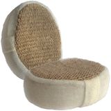 Ancient Wisdom Natuurlijke Scrub Spons - Met Handvat - Biologisch Afbreekbaar - Wit & Jute