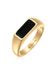 KUZZOI - Ring - Heren Zegel Geo Elegant met emaille in 925 sterling zilver