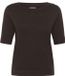 Kaffe KAlizza boatneck solid Pullover Dames Trui - Coffee Bean