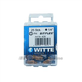 Witte bitsen Bitflex 25x phillips 2 25 mm 1/4 inch 428022