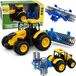 LEAN TOYS Tracteur agricole avec éclairage à rouleaux sonne jaune 1:24
