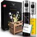 Valuxe vaporisateur d'huile pour huile de cuisson et vinaigre avec verre de protection UV et filtre pulvérisateur - Lot de 2 vaporisateurs d'huile en acier inoxydable avec support