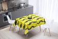 Bonamaison Tafelkleed, Anti-Mold, Sneldrogend, Waterdicht, 100% Polyester Tafellaken, Neon Geel, Rook, 140 x 140 Cm